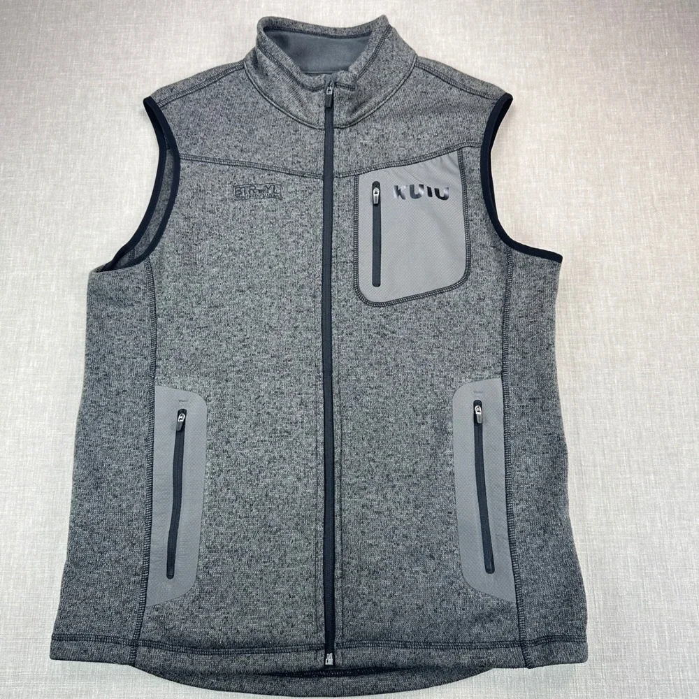 KUIU Vest Mens L Gray Base Camp High Loft Fleece Full Zip Outdoor Hiking EUC